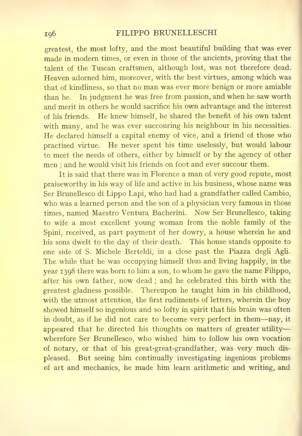 Filippo Brunelleschi facsimile