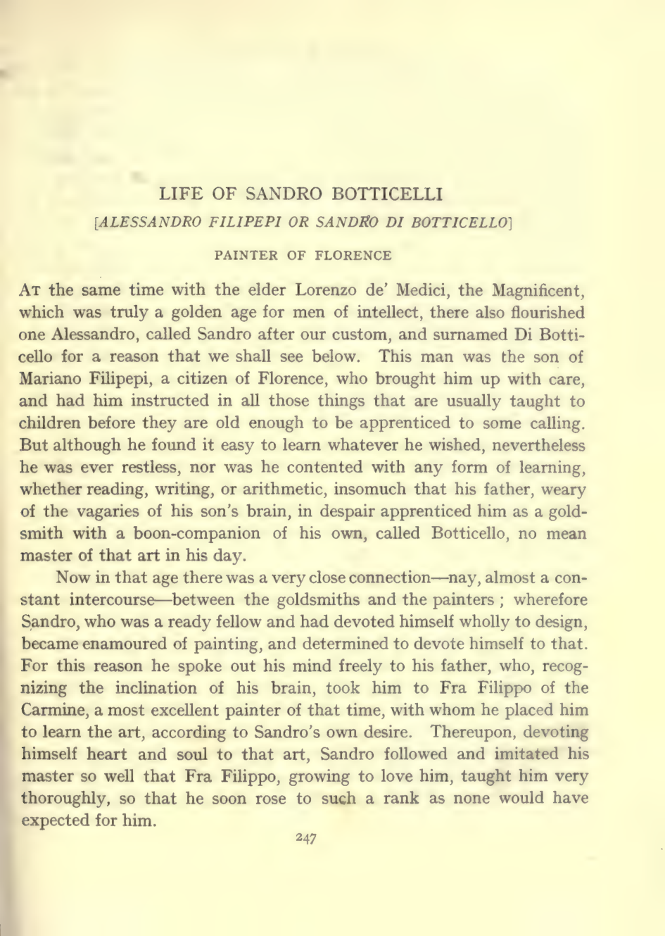 Sandro Botticelli facsimile