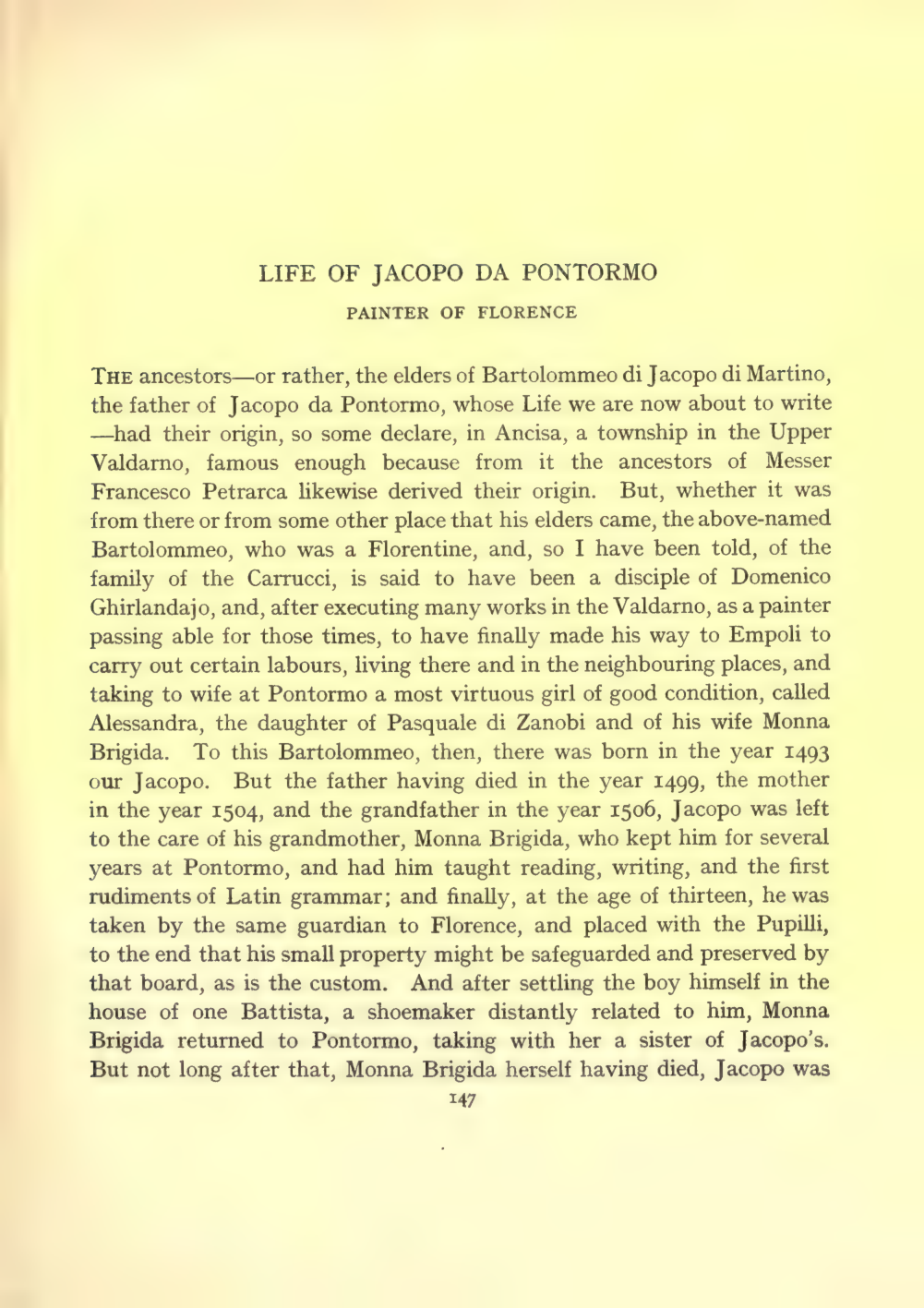 Jacopo da Pontormo facsimile